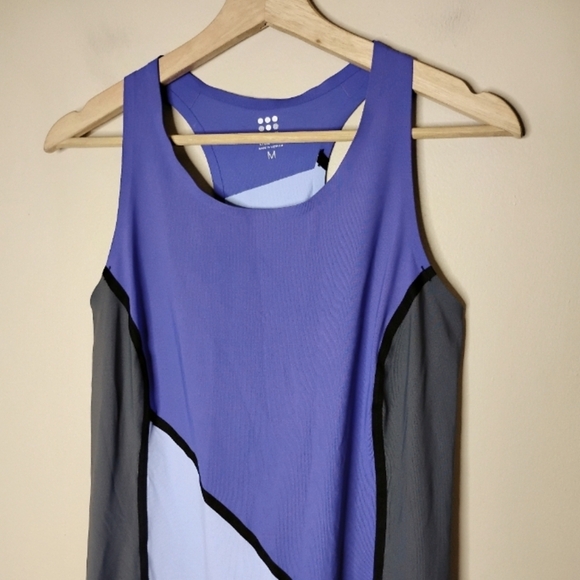 Title Nine Athletic/Travel Tank Dress — Colorblock, Stretch, Back Pocket — M - Picture 3 of 9